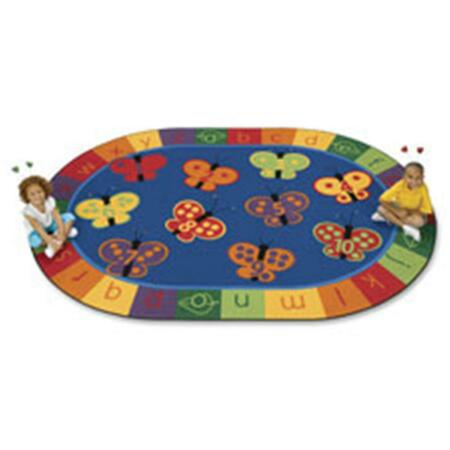 CARPETS FOR KIDS 123 ABC Butterfly Fun Oval Rug CPT3503